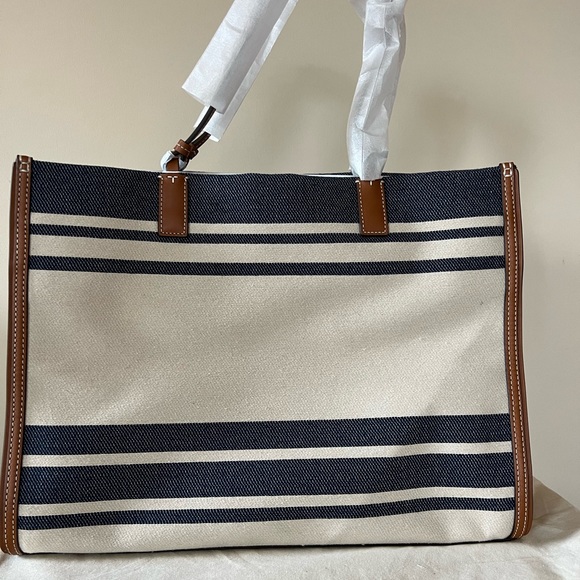 Tory Burch Ella  stripe jacquard tote bag - Picture 6 of 15